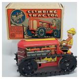Marx Midget Climbing Tractor tin wind up toy with