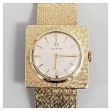 14K gold Omega watch & band- 50g total incl.