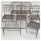 Vintage mid-century style cast aluminum patio set: