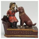 Speaking Dog cast iron mechanical bank- Shepard