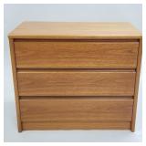 Teak 3 drawer cabinet/ dresser- 28 3/4"H 33 7/8"W