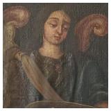 Oil painting on canvas- religious figure (as seen)