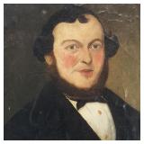 Antique oil painting on canvas- gentleman-
