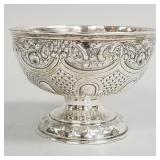 Hallmarked Birmingham sterling silver footed bowl-