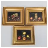 3- L.(Lima) Pizarro signed oil paintings on board-