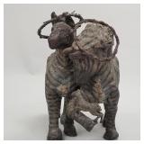 Anthony-Petr Gorny ? polychrome bronze twin zebra