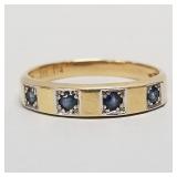 14K gold & sapphire ring- 3.5g; size 10