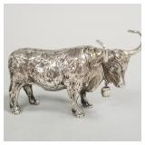 French hallmarked 800 silver bovine figure- 5 toz