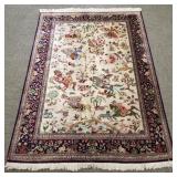 Finely woven silk pictorial rug 4