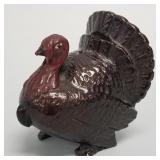 Antique small cast iron turkey bank-