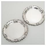 2 Wallace Grand Baroque sterling silver dishes-