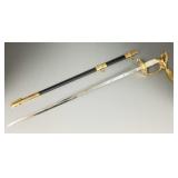 Ornate German dress sword w/ scabbard- 36"L