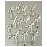 13 vintage majorette trophy toppers- 6" OD