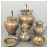 6 pcs asst vintage copper/ brass- 15" double