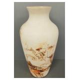 Large vintage Nemadji pottery vase- 18 1/2"H