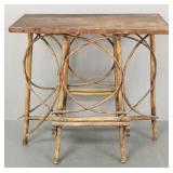 Vintage twig console table- 23"H 24"W 11"D