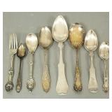 8 pcs sterling/ coin silver flatware- 6 1/2" toz