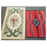 2 vintage hooked rugs- 4