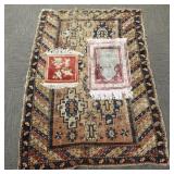Antique handmade rug- approx 4