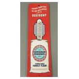 Vintage tin advertising thermometer- Occident