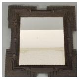 Antique unique tramp art frame- spike design with