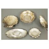 5 sterling silver items incl bowls, sauce w/