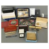 Gp incl Cross, etc. pens, pocket watch, wallets,