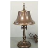 Vintage metal table lamp with bell shade- 19'H