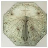 Bronze sun dial- 13 3/4' x 14'