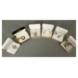 6 pcs Black Hills silver incl gold jewelry: