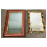 2 antique framed mirrors incl American Empire-