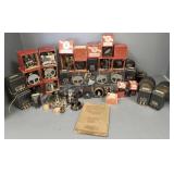 Collection of antique GE radio components w/ a