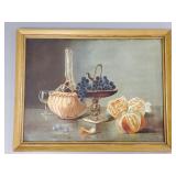 Vintage still life oil painting on canvas- 19 1/4'