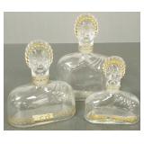 3 Hattie Carnegie figural glass perfume bottles