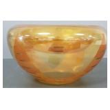 Lg iridescent art glass centerpiece bowl 13.5'D