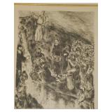Chagall etching- Moses Strikes Water from the Rock