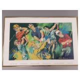 LeRoy Neiman golfer poster/ print- 25'H 38 1/2'W