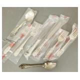 8 pcs sterling silver flatware- 10 toz total- S.