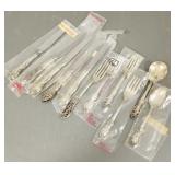 11 pcs sterling asst flatware- 10.5 toz total incl