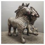 Anthony-Petr Gorny ? polychrome bronze twin zebra