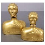 2 Hattie Carnegie figural gilt glass perfume