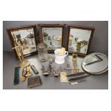 Gp shaving items incl tri-fold mirror, razors,
