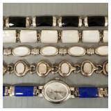 5 sterling silver bracelets/ watch- 7 1/4"L