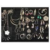 Gp asst. sterling silver jewelry incl earrings,