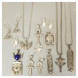 Gp Egyptian motif sterling silver jewelry incl