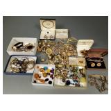 Gp jewelry & parts incl cufflinks, gold-tone,