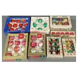 Vintage Shiny Brite Christmas ornaments & 8 boxes