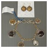 Mary Gardner artisan bracelet & earrings s/w