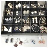 Gp over 30 sterling silver earrings, etc- some