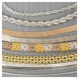 10 sterling silver necklaces & bracelets- 83g